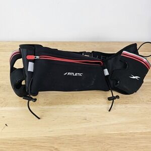 Fitletic Unisex One Size Belt Black Running Hydration No Bottles‎ Exercise Gear